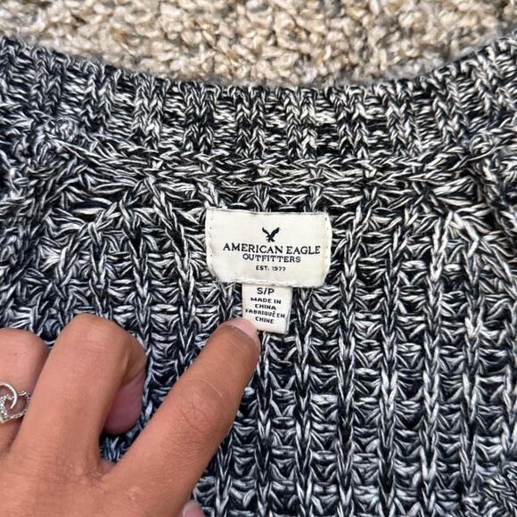 American Eagle Grey Knit Fall Cardigan with buttons - Picture 6 of 6